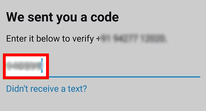 Verify your phone number