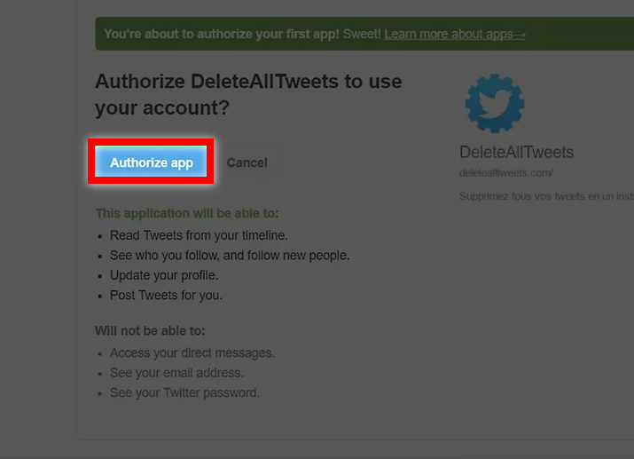 Authorize app
