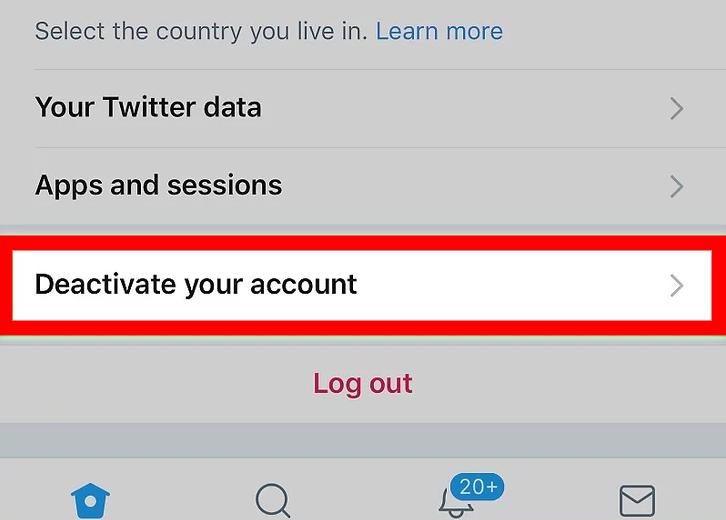 Deactivate your account