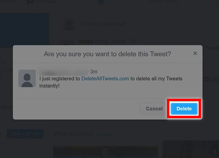 Delete to confirm