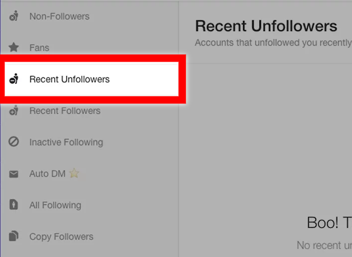 Recent Unfollowers