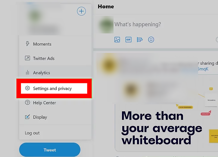 Settings and privacy