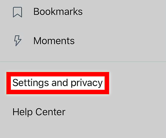Settings and privacy