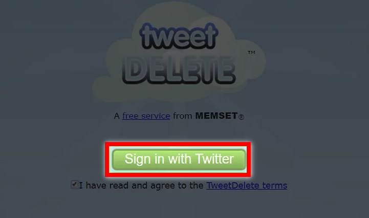 Sign in with Twitter