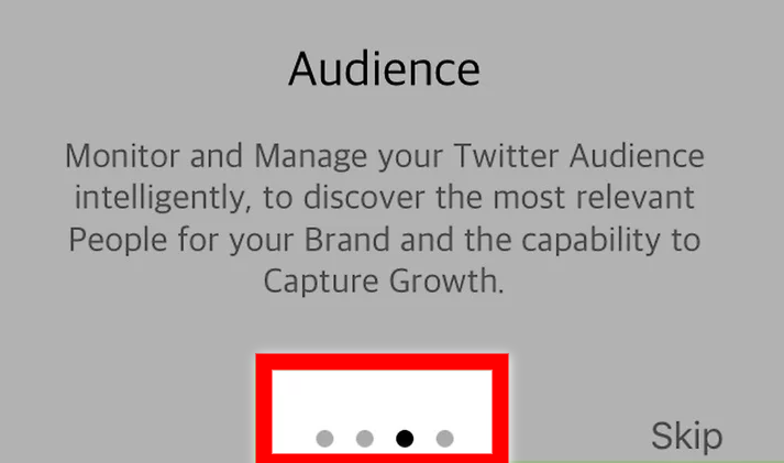 Swipe left through the tutorial