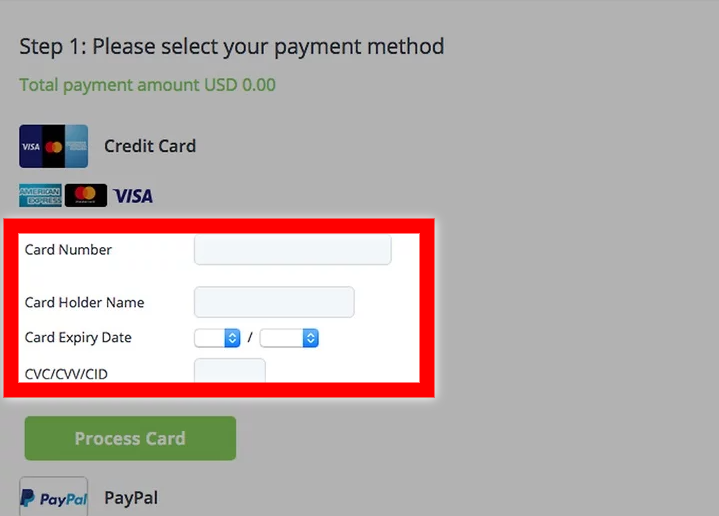 account information