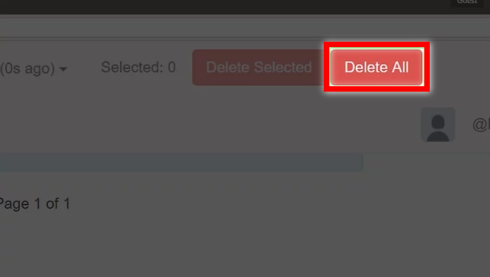delete all