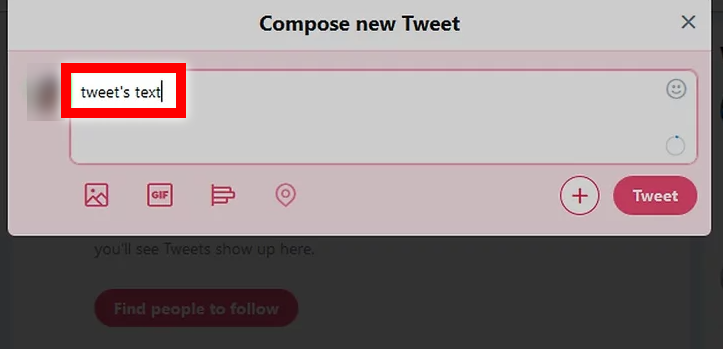 Enter your tweet's text