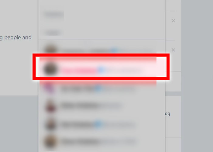 Select a user